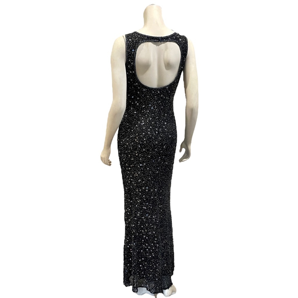 Vintage Beaded Silk Cocktail Dress - Picture 6 of 10